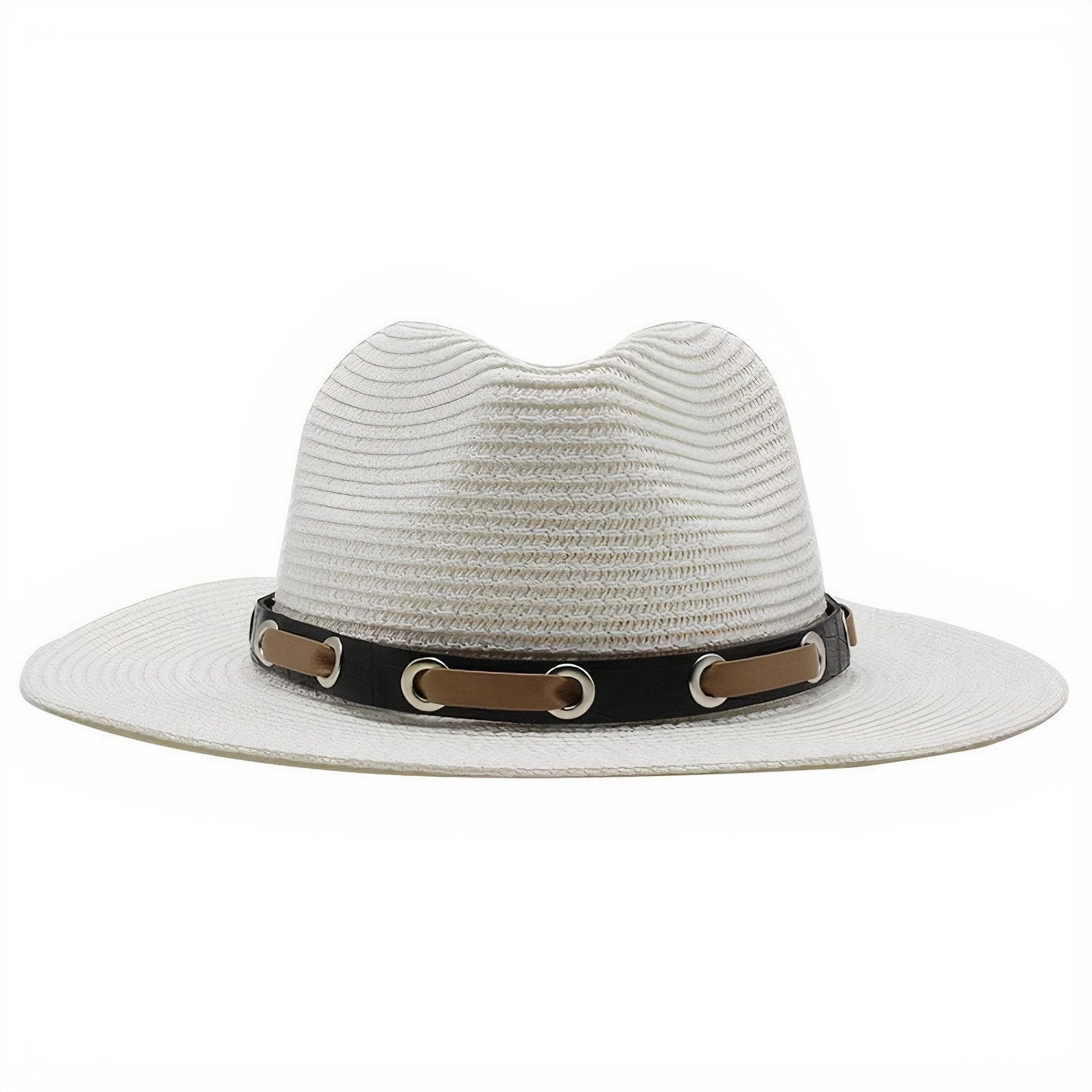 Chapeau de Paille avec Bandeau en Cuir  Édition Limitée