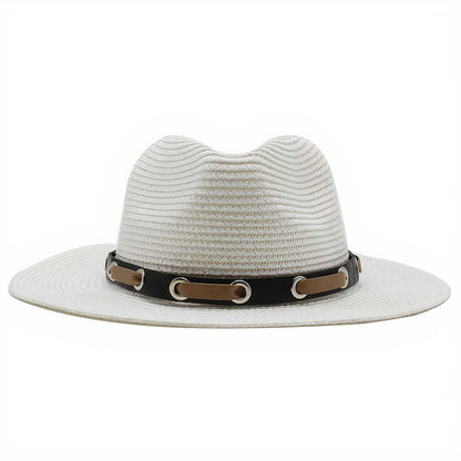 Chapeau de Paille avec Bandeau en Cuir  Édition Limitée