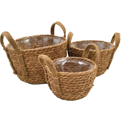 Cache Pot Osier & Fibre de Paille Tressée  Collection Nature Chic