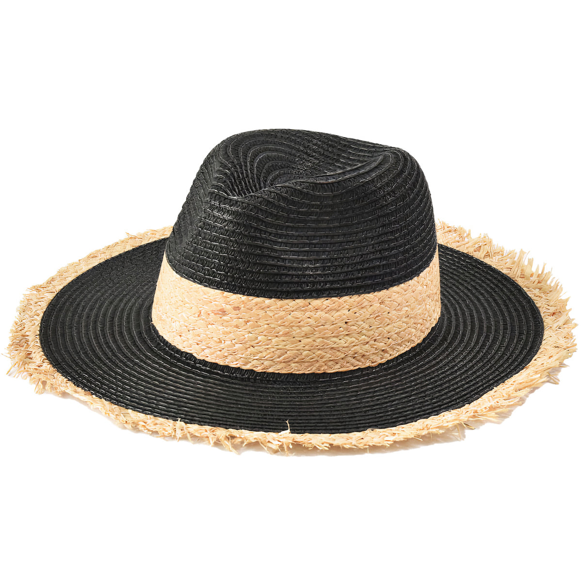 Chapeau de Paille Noir pour Femme