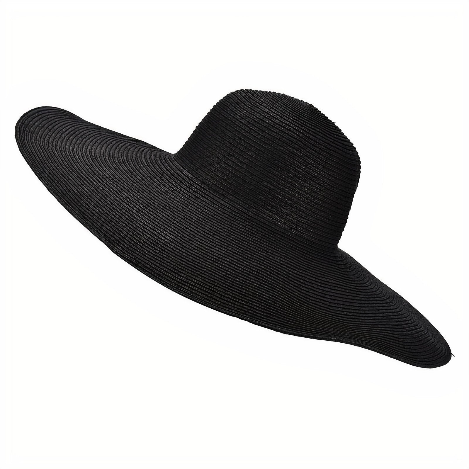 Chapeau de Paille Noir  Style Élégant