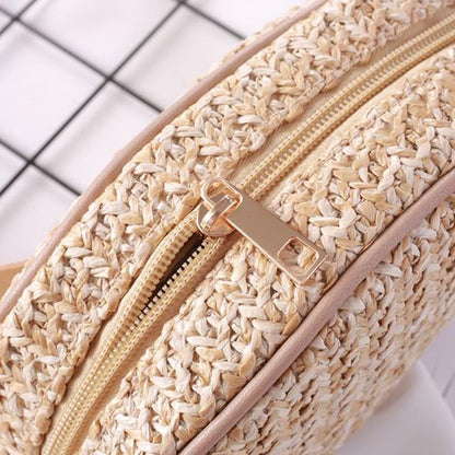 Sac Banane en Paille Beige