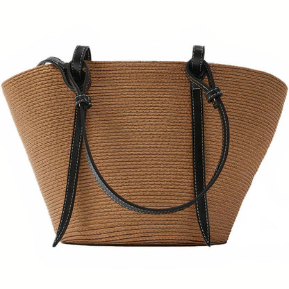 Sac Cabas Paille & Cuir  Édition Luxe