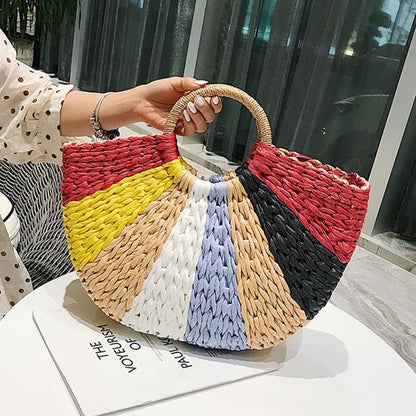 Sac Cabas Paille Été  Collection Soleil boréal