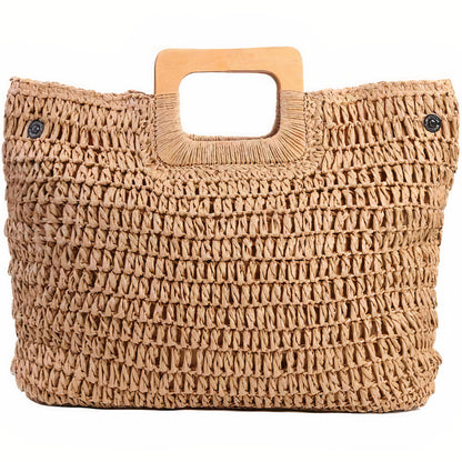 Sac Cabas Paille & Bois  Collection Éco Chic