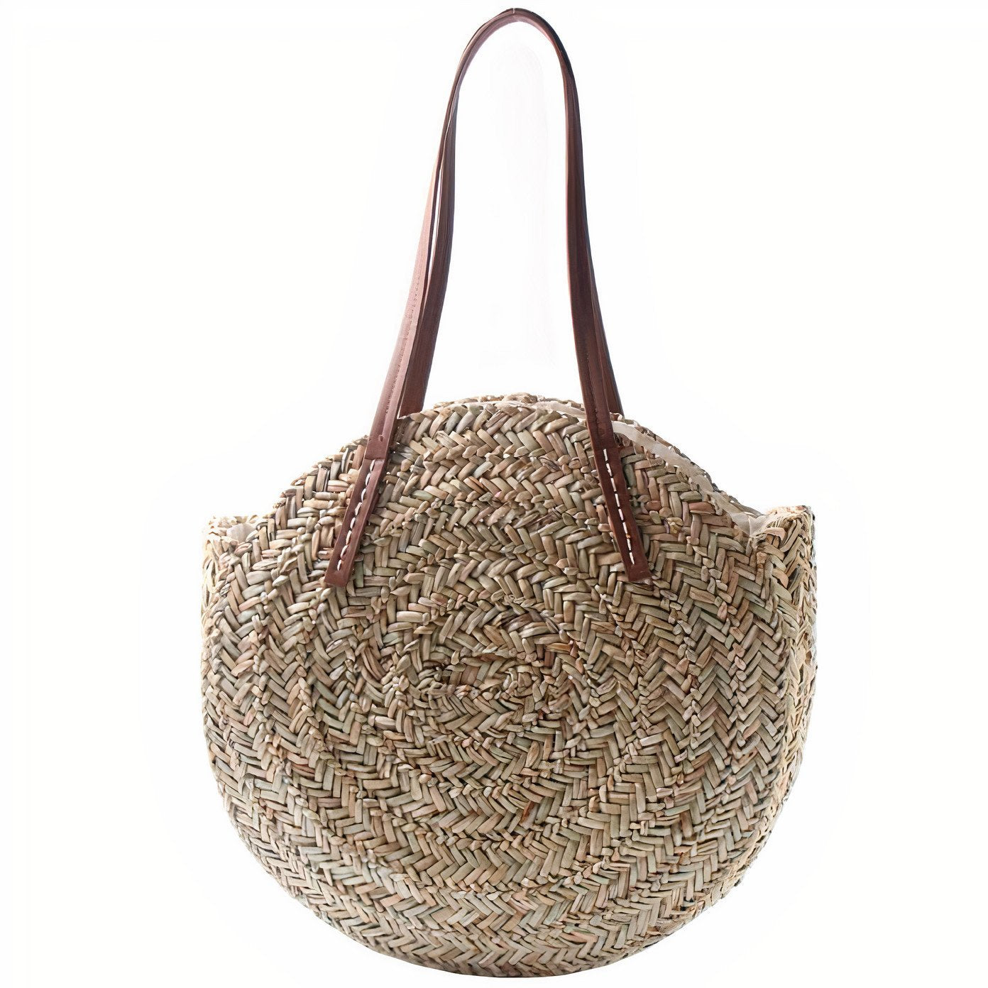 Sac Rond en Paille pour Femme